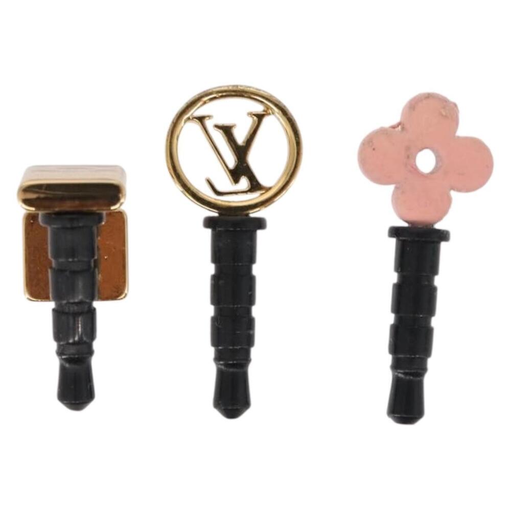 LOUIS VUITTON Phone Plug Iconic metal Gold Pink M60904 LV Auth 147098 - Picture 3 of 11